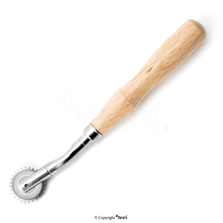 TEXI 4023 - Tracing wheel 15.5 cm, serrated blade, wooden handle - 2 Tracing wheel 15.5 cm, serrated blade, wooden handle