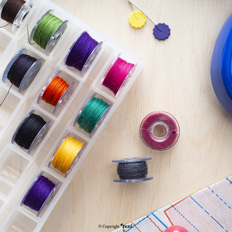 Storage box for 25 bobbins (bobbins not included)