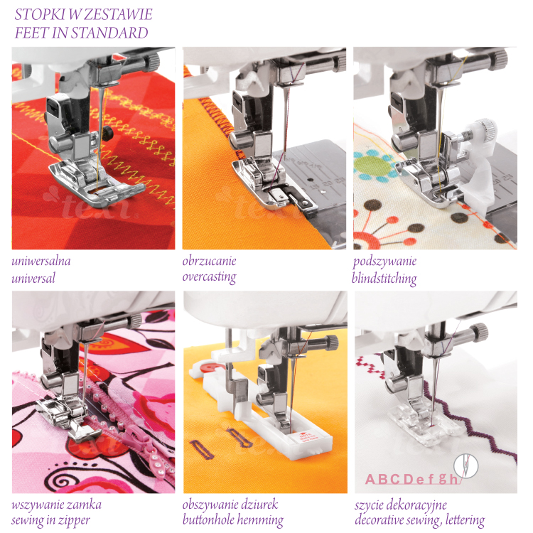 Computerized sewing machine, 200 stitch programs, with extension table