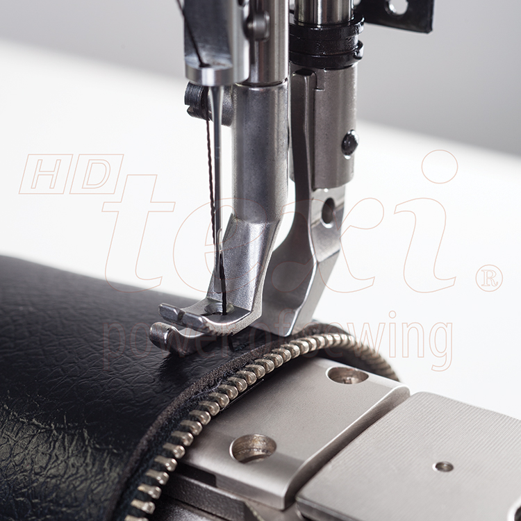 Upholstery and leather lockstitch cylinder-bed machine, unison feed, large hook, AC Servo motor, needle positioning - with 2 years warranty