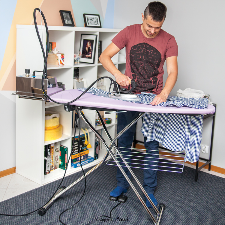 Ironing table board type 45x120cm, with suction, blowing and heated surface