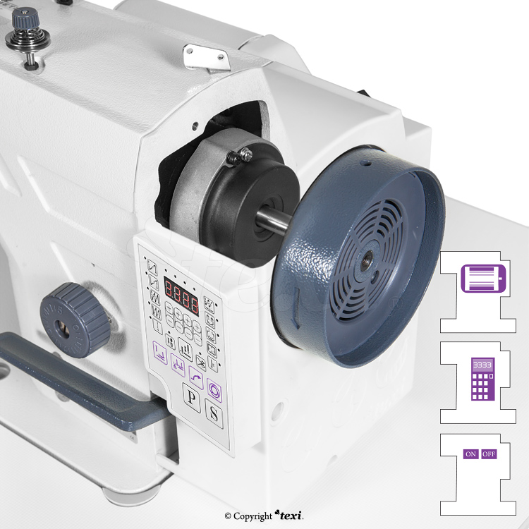 Automatic, mechatronic lockstitch machine, needle feed, closed lubrication circuit - complete machine - 2 years warranty