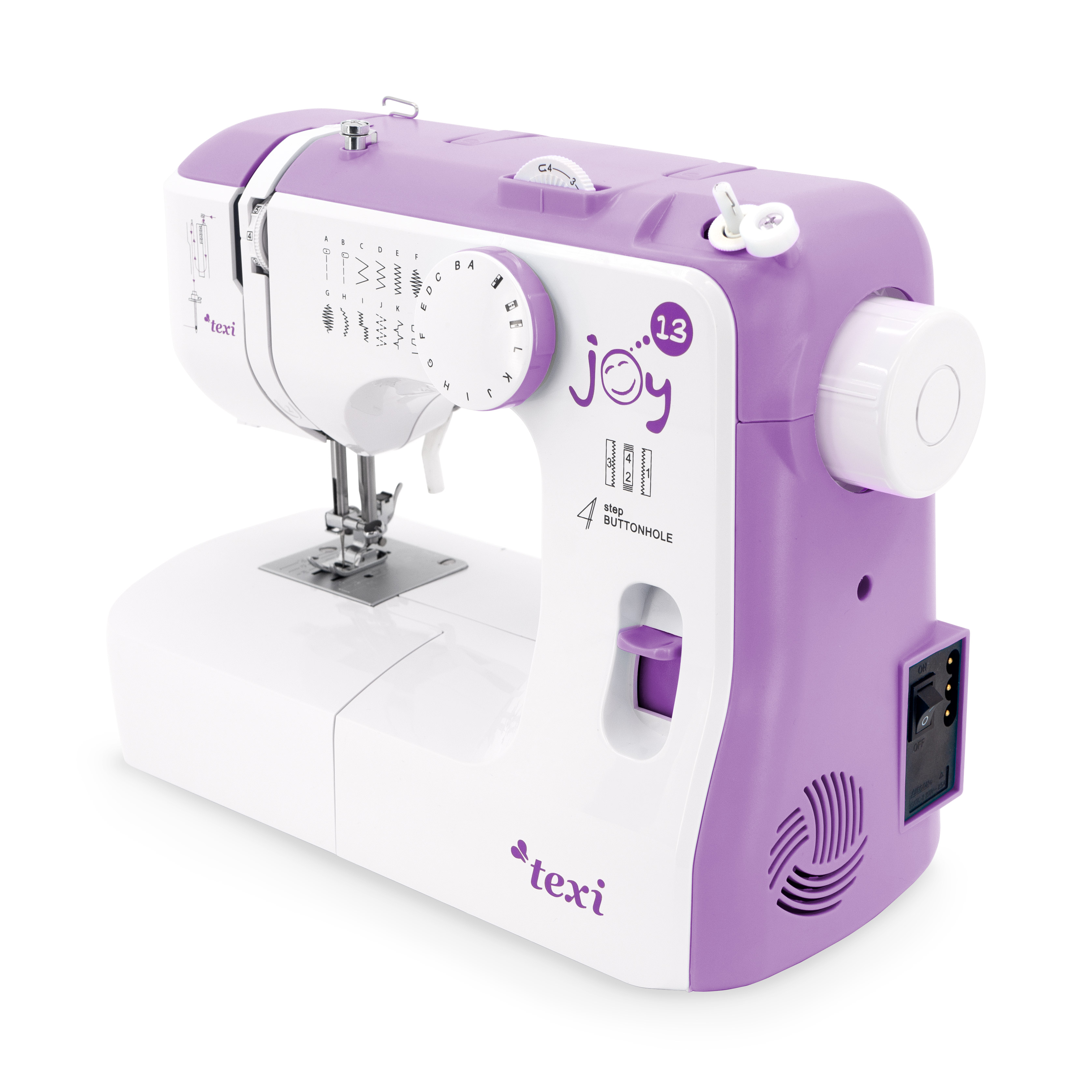TEXI JOY 13 PURPLE - Multifunctional mechanical sewing machine, 13 stitches - 2 Multifunctional mechanical sewing machine, 13 stitches