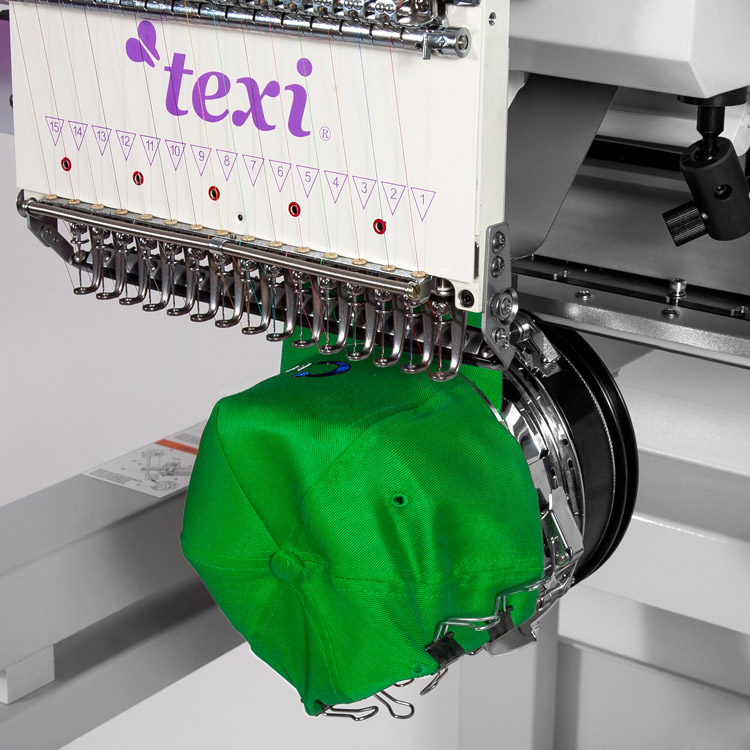 Industrial, one-head, fifteen-needle embroidery machine, thread set and CHROMA INSPIRE program for FREE
