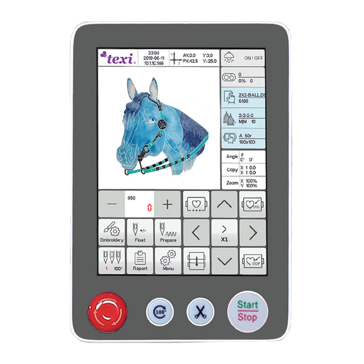 TEXI 1501 TS PREMIUM - Industrial, one-head, fifteen-needle embroidery machine, thread set and CHROMA INSPIRE program for FREE - 8 Industrial, one-head, fifteen-needle embroidery machine, thread set and CHROMA INSPIRE program for FREE