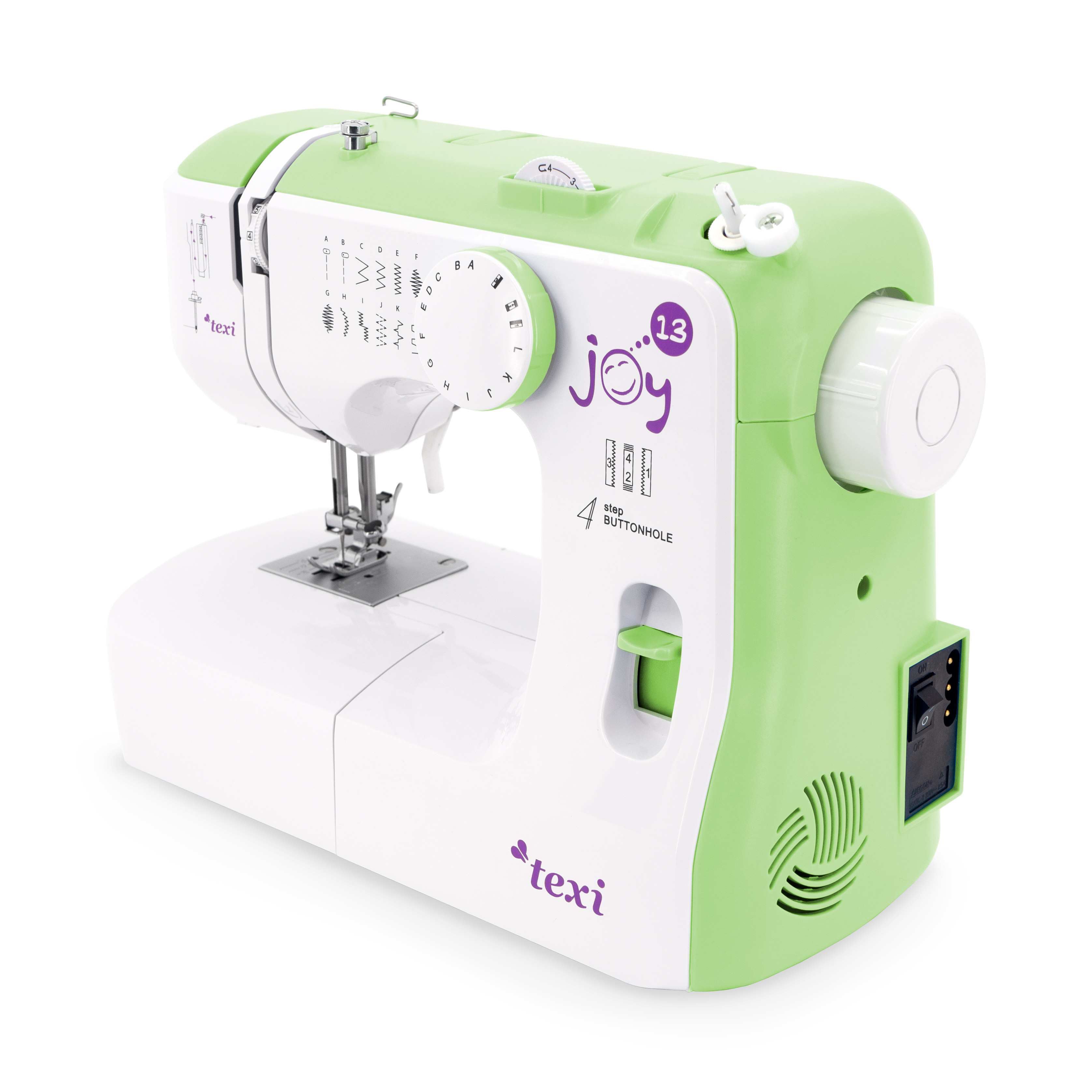 TEXI JOY 13 GREEN - Multifunctional mechanical sewing machine, 13 stitches - 2 Multifunctional mechanical sewing machine, 13 stitches