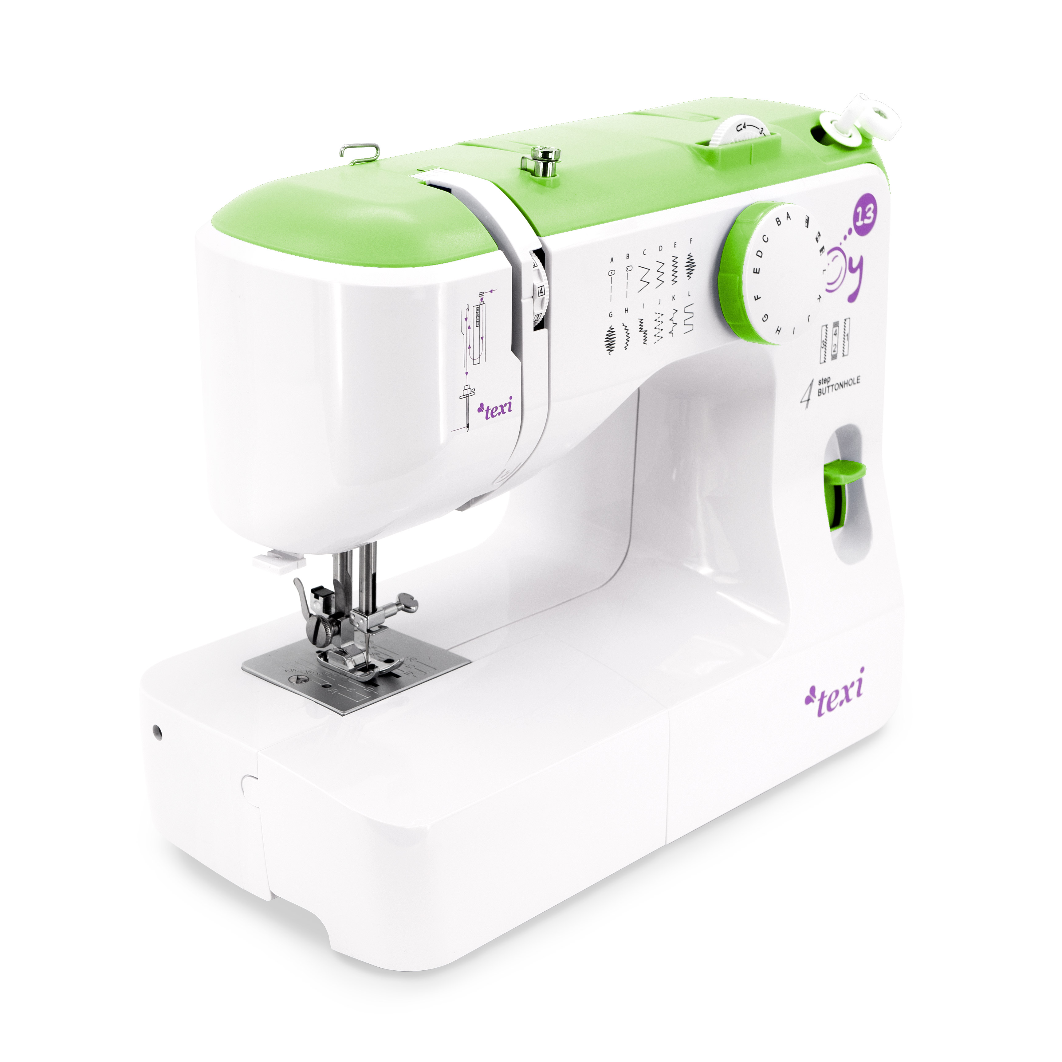 TEXI JOY 13 GREEN - Multifunctional mechanical sewing machine, 13 stitches - 3 Multifunctional mechanical sewing machine, 13 stitches
