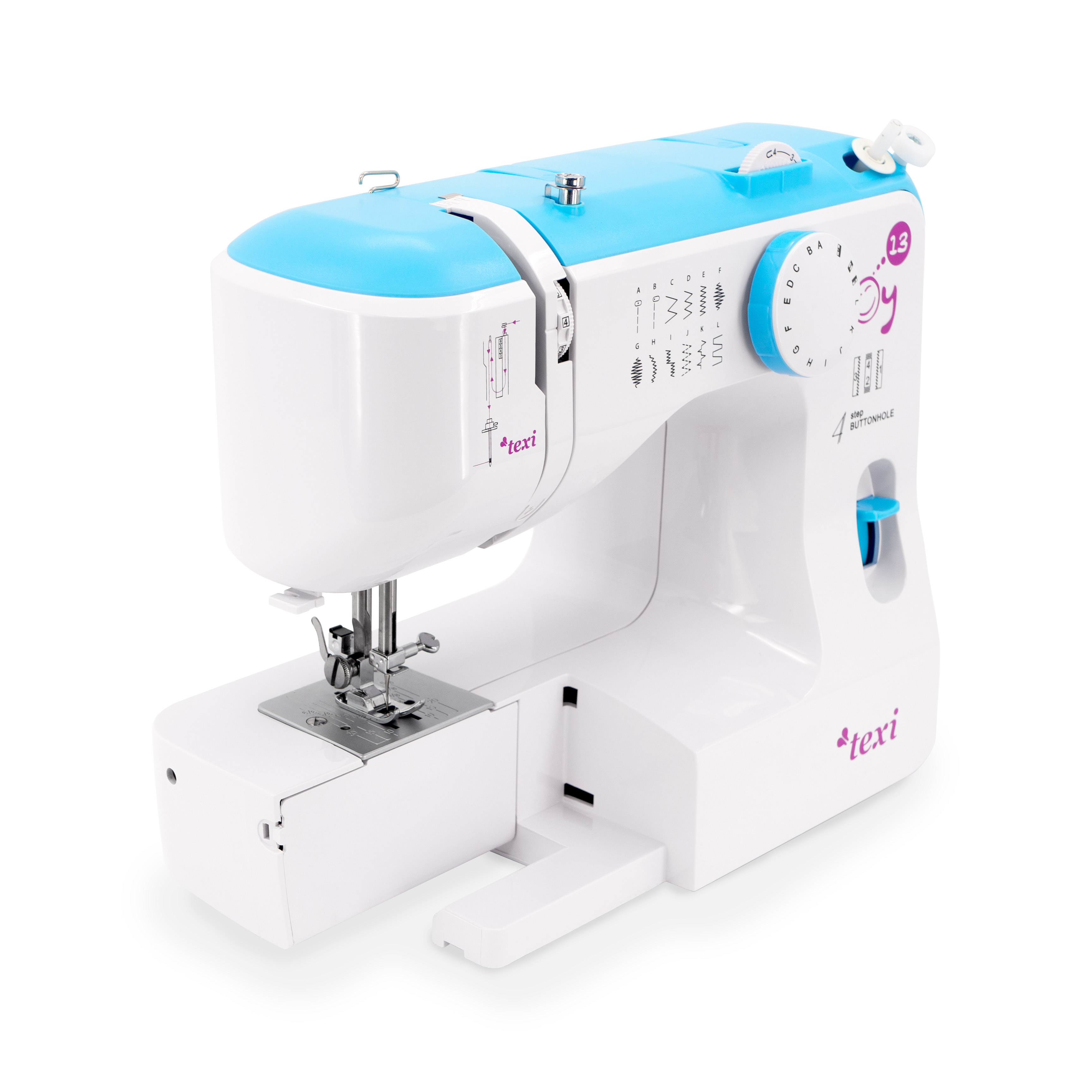 TEXI JOY 13 BLUE - Multifunctional mechanical sewing machine, 13 stitches - 3 Multifunctional mechanical sewing machine, 13 stitches