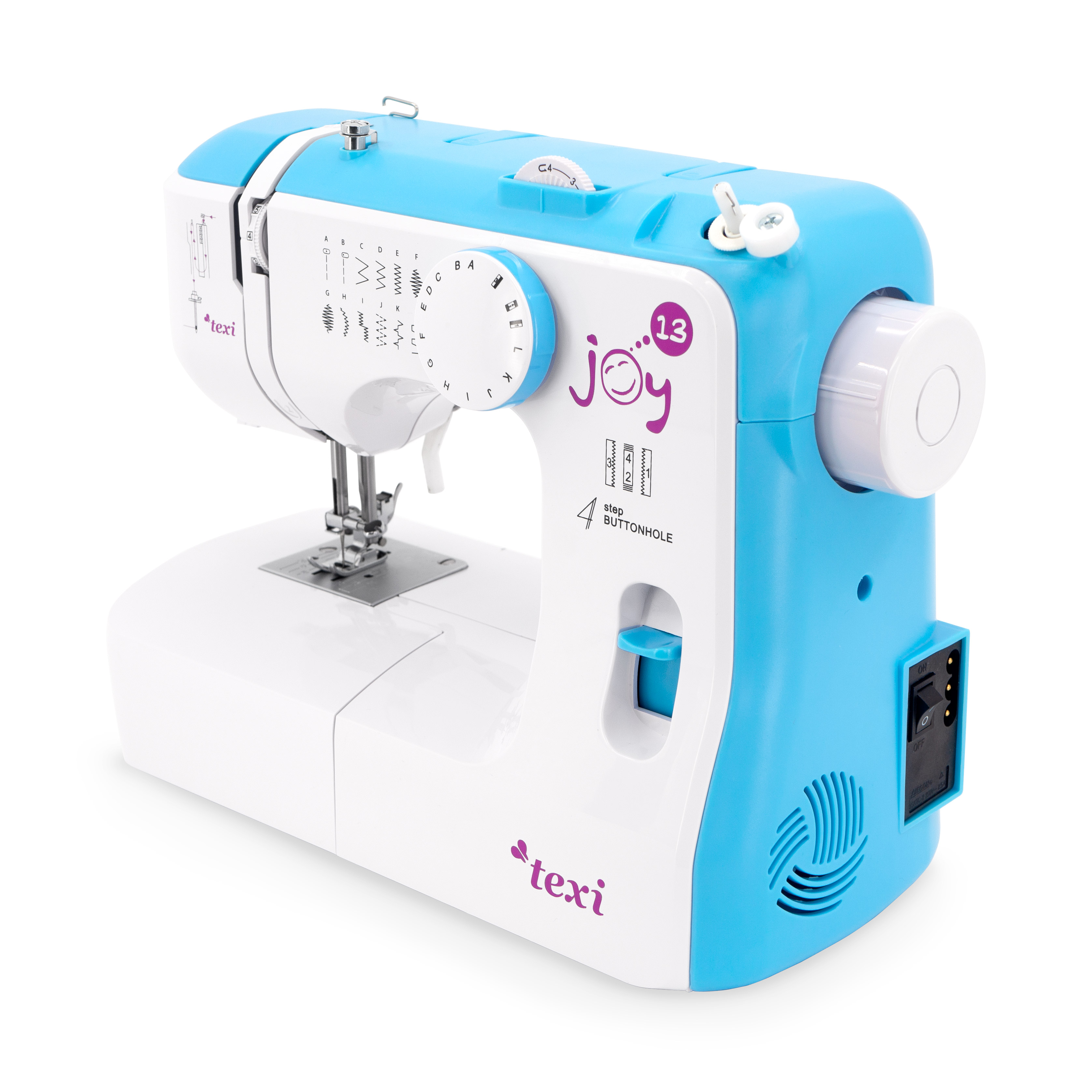 TEXI JOY 13 BLUE - Multifunctional mechanical sewing machine, 13 stitches - 4 Multifunctional mechanical sewing machine, 13 stitches