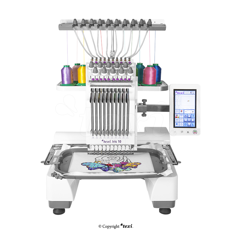 Iris equipment for embroidering on cap