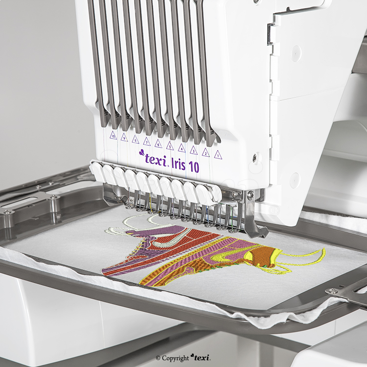 TEXI IRIS 10 - Compact, one-head, ten-needle embroidery machine - 7 Compact, one-head, ten-needle embroidery machine