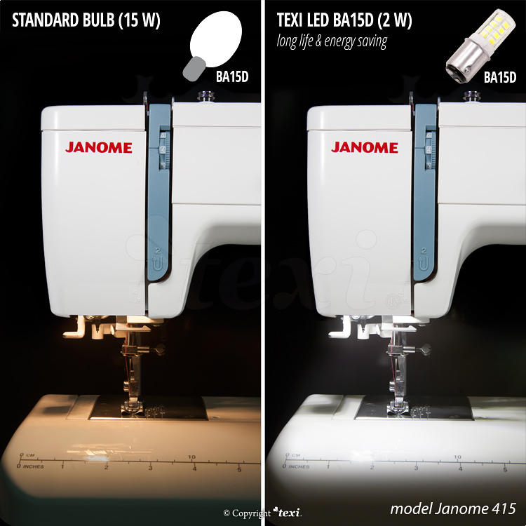 TEXI LED BA15D - LED lamp for household sewing machines - 230 V, 2 W - 2 LED lamp for household sewing machines - 230 V, 2 W