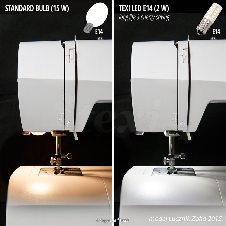 TEXI LED E14 - LED lamp for household sewing machine - 230 V, 2 W - 2 LED lamp for household sewing machine - 230 V, 2 W