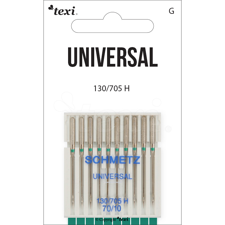 Universal needles for household machines, 10 pcs, size 70