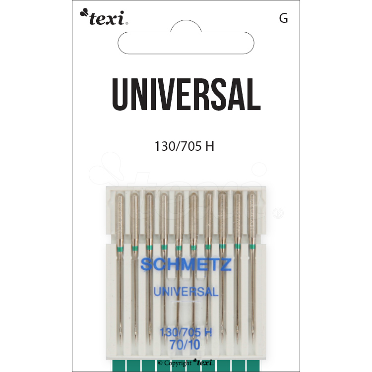 TEXI UNIVERSAL 130/705 H 10x70 - Universal needles for household machines, 10 pcs, size 70 - 1 Universal needles for household machines, 10 pcs, size 70