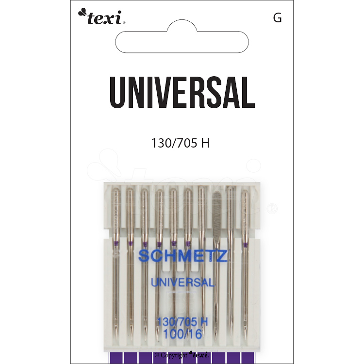Universal needles for household machines, 10 pcs, size 100