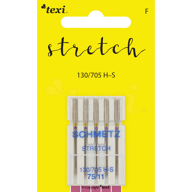 TEXI STRETCH 130/705 H-S 5x75 - Stretch needles for household machines, 5 pcs, size 75 - 1 Stretch needles for household machines, 5 pcs, size 75