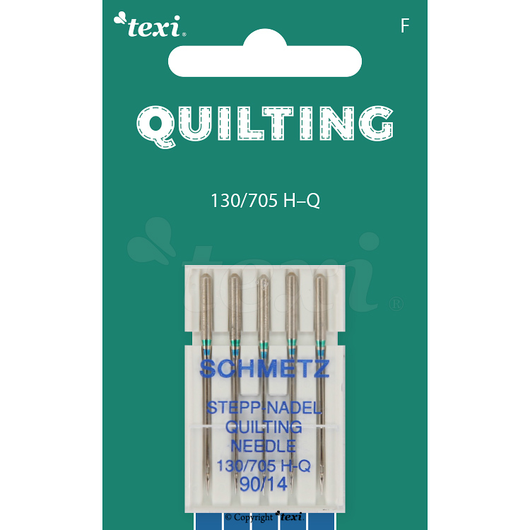 TEXI QUILTING 130/705 H-Q 5x90 - Quilting needles for household machines, 5 pcs, size 90 - 1 Quilting needles for household machines, 5 pcs, size 90