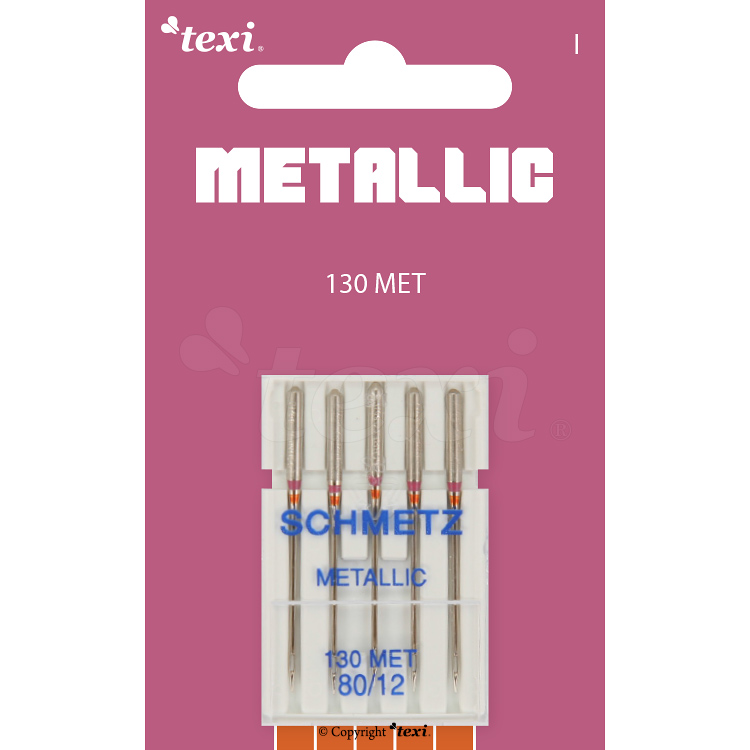 Metallic needles for household machines, 5 pcs, size 80