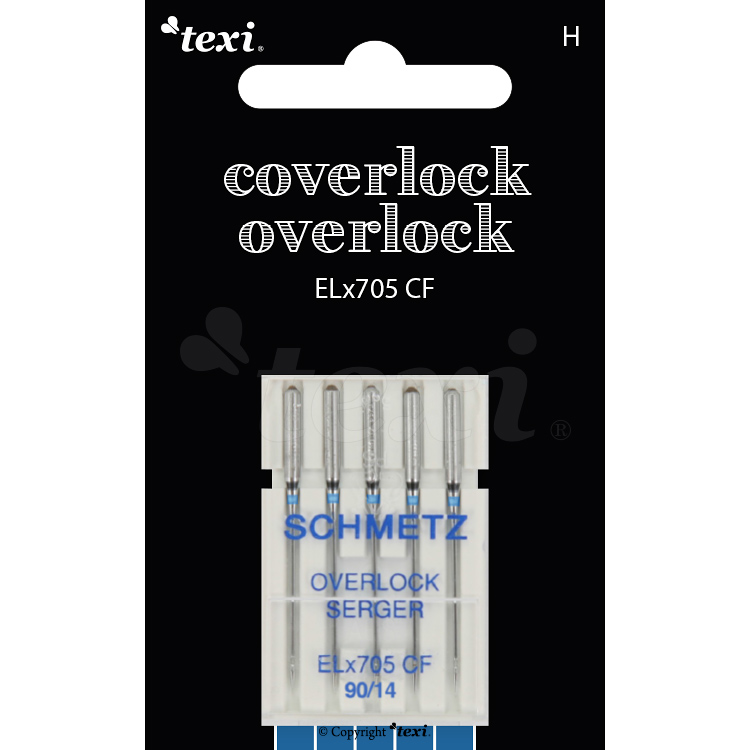 Needles for overlock/coverlock household machines, 5 pcs, size 90
