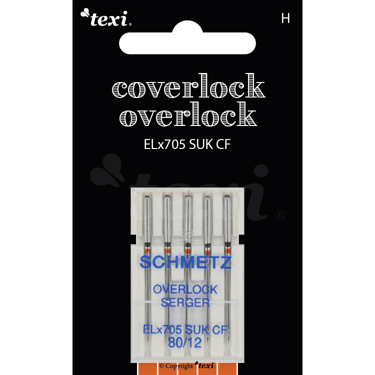 Needles for overlock/coverlock household machines, 5 pcs, size 80