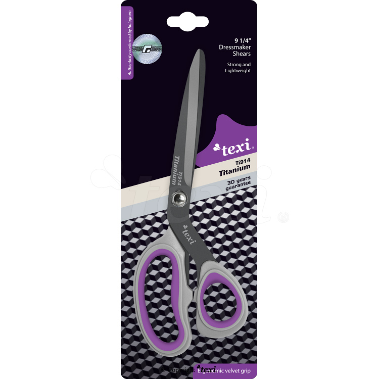 TEXI TITANIUM Ti914 - 9 1/4" (23,5 cm) Titanium coated, professional dressmaker shears - 2 9 1/4" (23,5 cm) Titanium coated, professional dressmaker shears