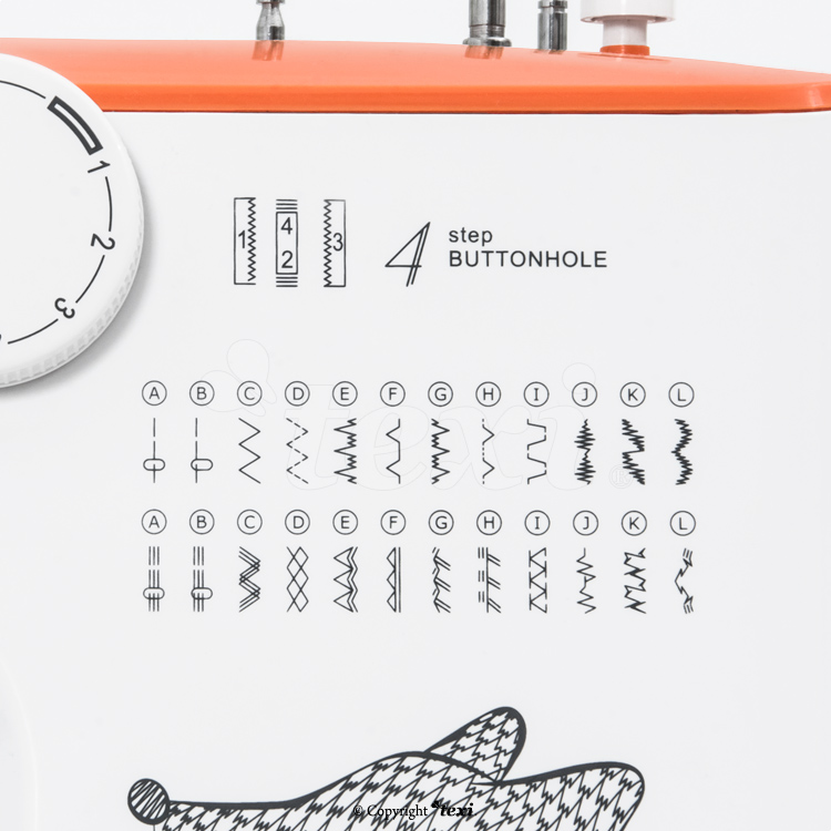 TEXI FOX 25 - Multifunctional mechanical sewing machine, 25 stitches - 6 Multifunctional mechanical sewing machine, 25 stitches