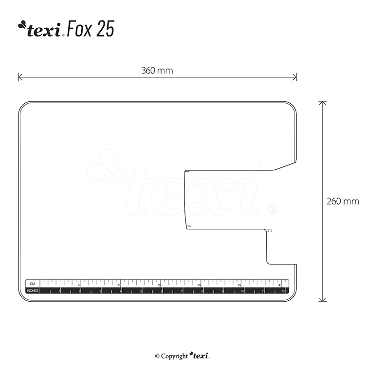 TEXI FOX 25 EXTENSION TABLE - Extention table for TEXI FOX 25 - 3 Extention table for TEXI FOX 25
