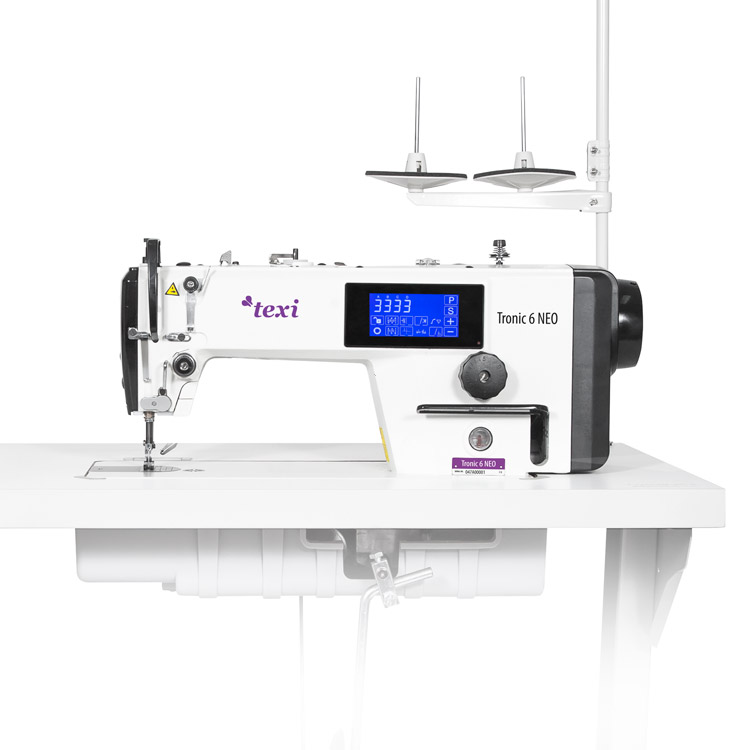 Automatic, mechatronic lockstitch machine with closed lubrication circuit and touch screen panel - the complete sewing machine - 2 years warranty