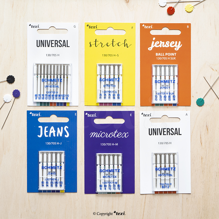 Universal needles set for household machines, 5 types