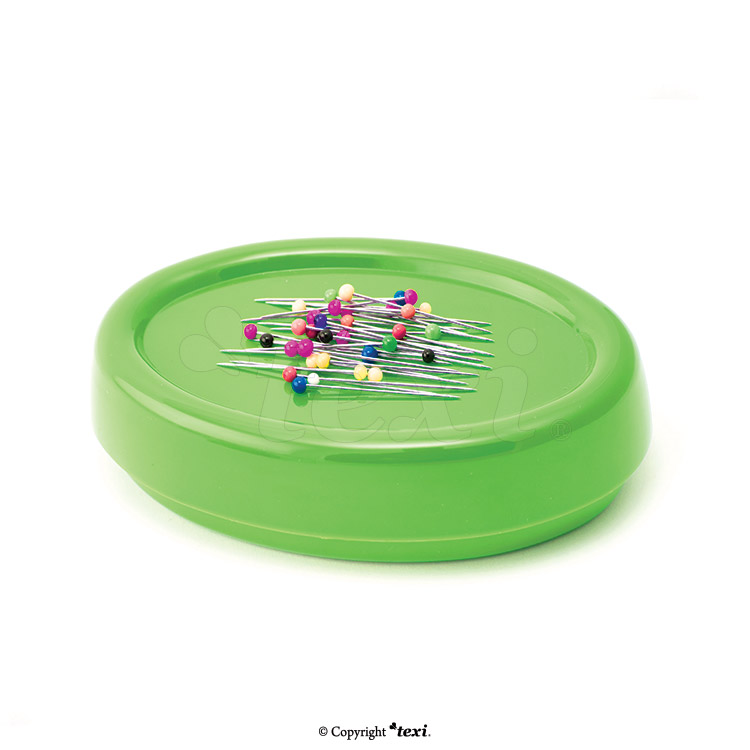 Magnetic pin and needle holder, green