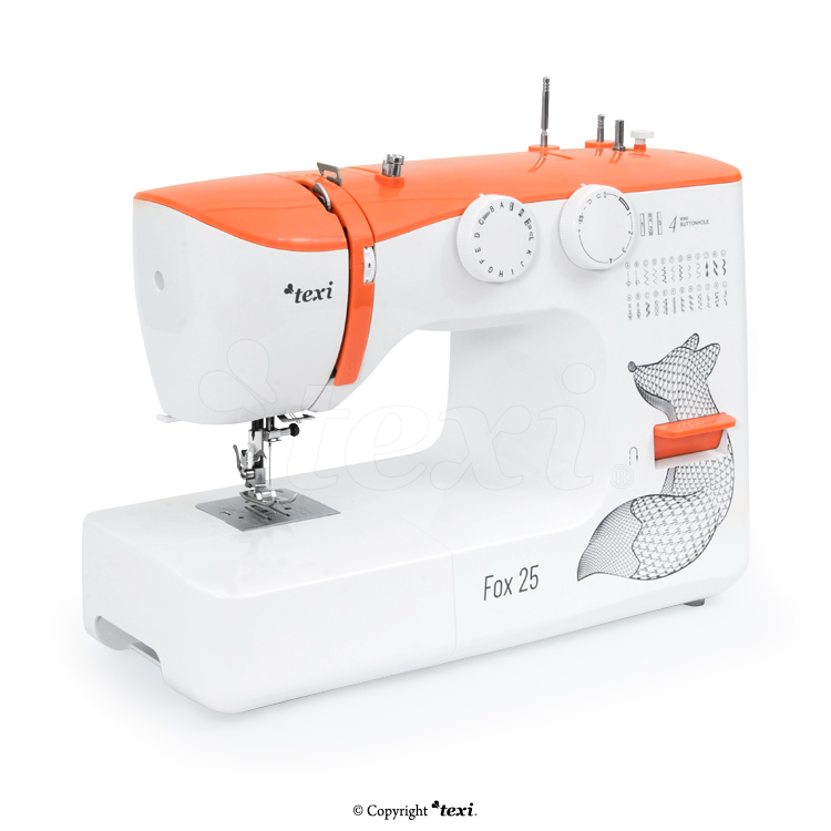 Automatic multifunctional sewing machine, 25 stitches, with extension table