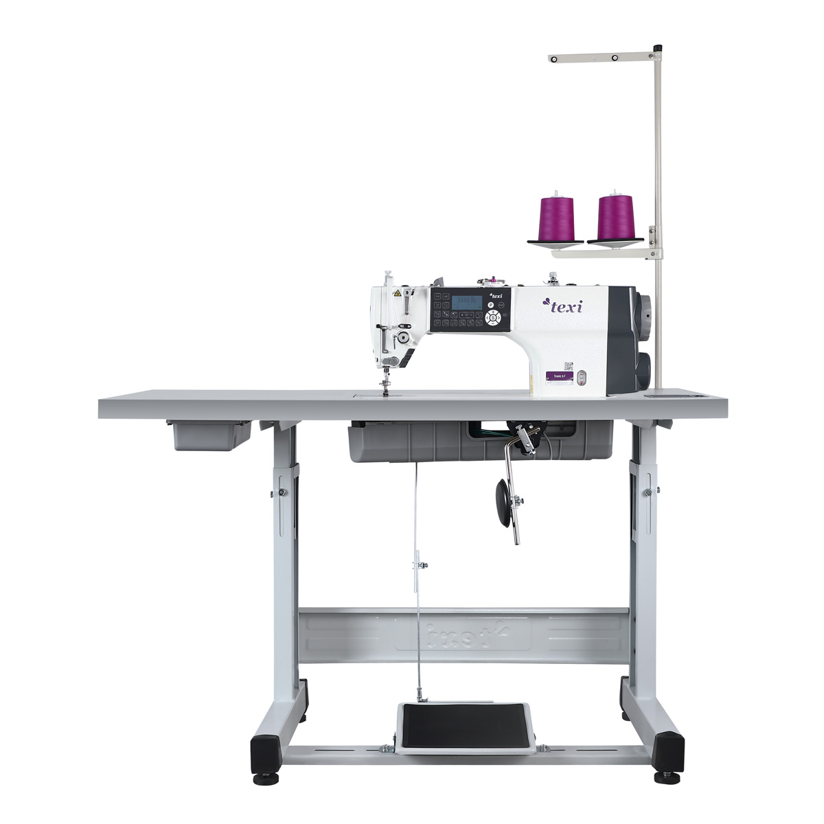 Automatic single needle lockstitch machine TEXI TRONIC 6F, light and medium fabrics