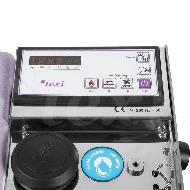 TEXI SMART S+B - Ironing table with automatic steam generator and iron with intelligent programming of fan operation time - 6 Ironing table with automatic steam generator and iron with intelligent programming of fan operation time