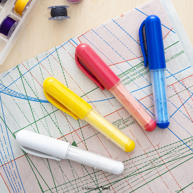 TEXI 4040 YELLOW - Tailor chalk pen with applicator, yellow color - 2 Tailor chalk pen with applicator, yellow color