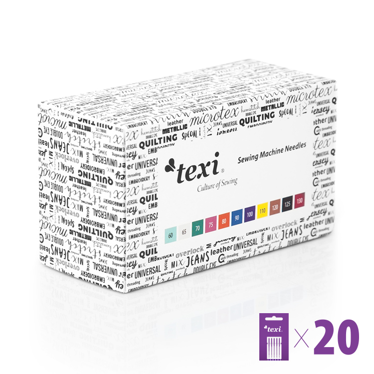 TEXI MICROTEX 130/705 H-M 5x60 - Microtex needles for household machines, 5 pcs, size 60 - 3 Microtex needles for household machines, 5 pcs, size 60