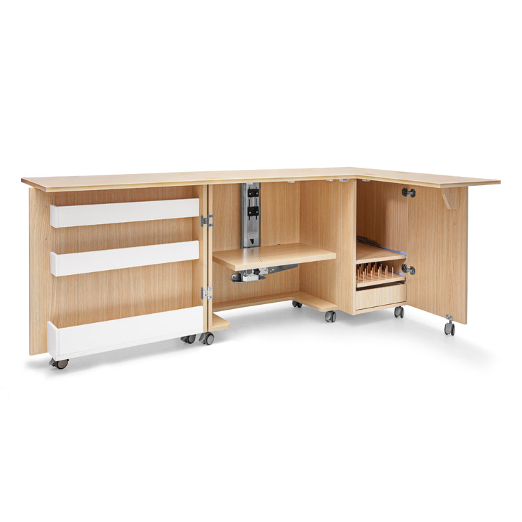 
Folding cabinet - tailor's workshop, light oak color