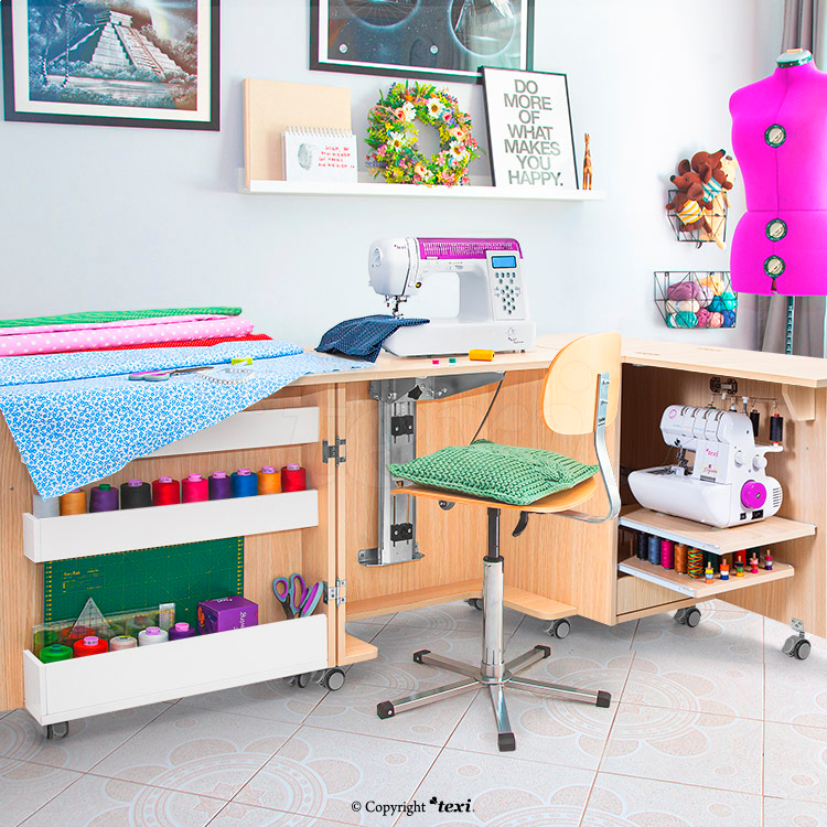 TEXI SESAME DUO O -
Folding cabinet - tailor's workshop, light oak color - 4
Folding cabinet - tailor's workshop, light oak color