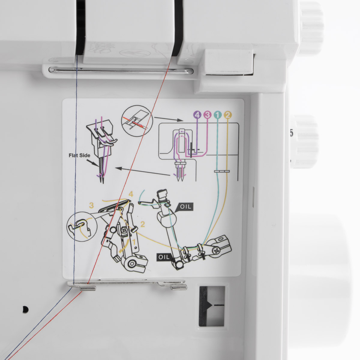2,3,4 thread overlocker for all types of fabrics with 16 stitches and knee lifter, sewing machine