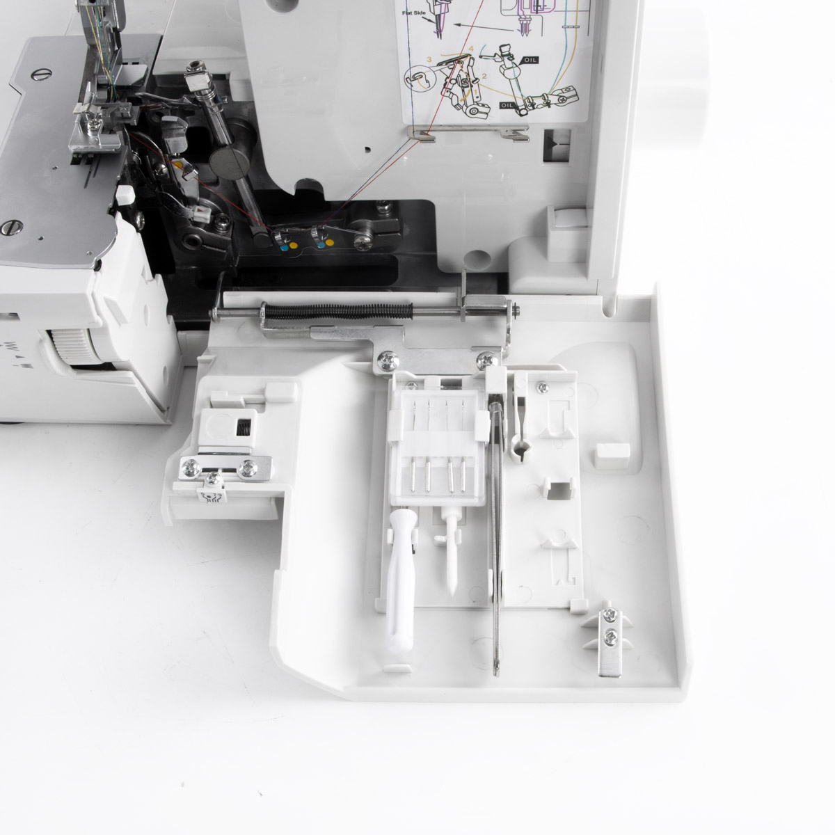 2,3,4 thread overlocker for all types of fabrics with 16 stitches and knee lifter, sewing machine